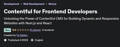 Contentful for Frontend Developers –  Download Free