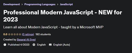 Professional Modern JavaScript –  Download Free