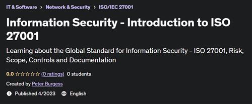 Information Security – Introduction to ISO 27001