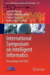 International Symposium on Intelligent Informatics Proceedings of ISI 2022