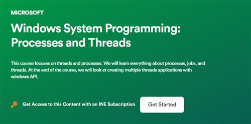 INE – Windows System Programming Processes and Threads