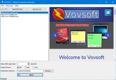 VovSoft Website Screenshot Generator  1.1 Fd4f81391704dec9633a9a80207ace1c