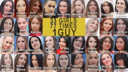Compilation - 33 girls, 77 times, 1 guy (Full HD)