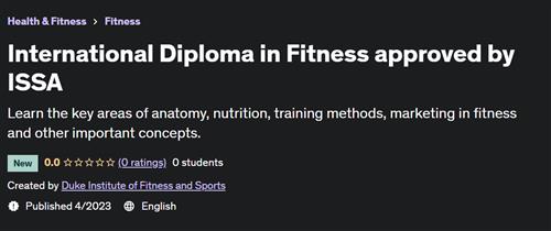 International Diploma in Fitness approved by ISSA