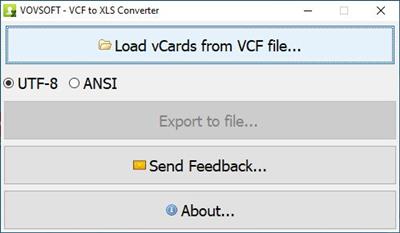 VovSoft VCF to XLS Converter 2.4  Multilingual