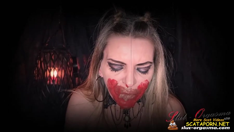SlutOrgasma – bloody scat dinner of a satanic witch with Amateurs (13 April 2023 / 728 MB)