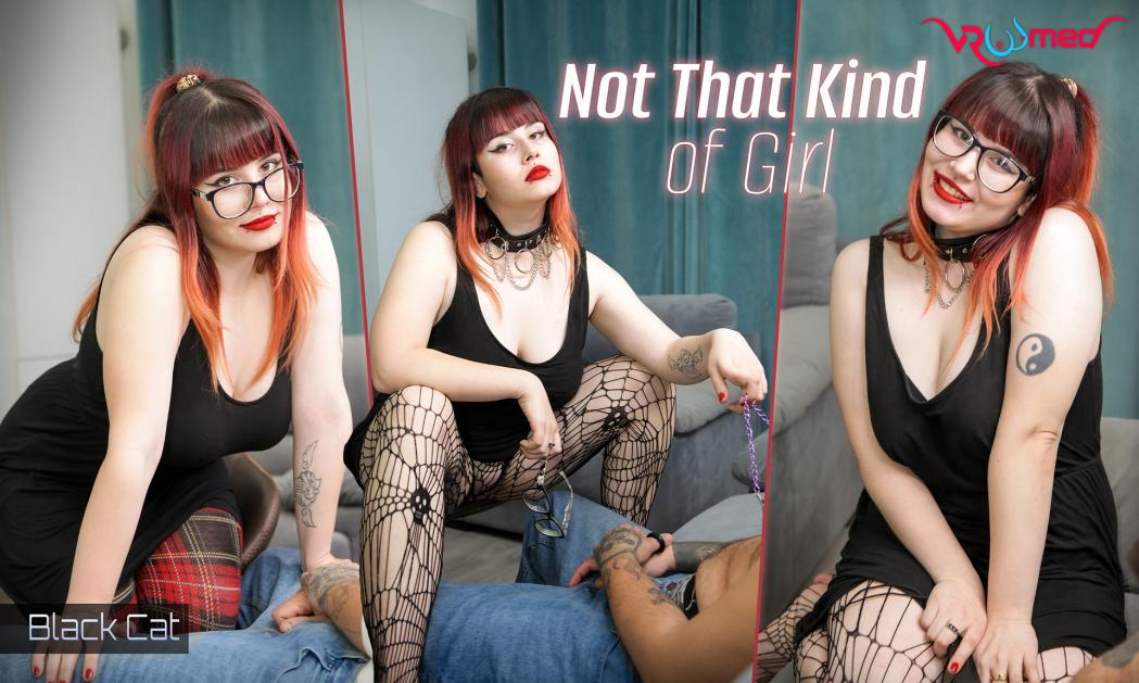 [SexLikeReal.com/VRoomed] Black Cat - Not That Kind of Girl [2022-12-19, VR, Big Tits, Blowjob, Cowgirl, Cumshot, Domination, Fingering, Glasses, Missionary, POV, Redhead, Reverse Cowgirl, Spanking, Fishnet, Stockings, Tattoos, SideBySide, 3072p, SiteRip] [Oculus Rift / Vive]