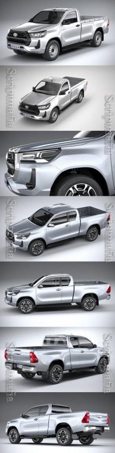 Toyota Hilux Xtra Cab 2021 - 3d model