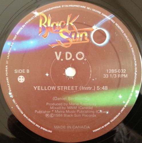 V.D.O. - Yellow Street (Vinyl, 12'') 1984 (Lossless)