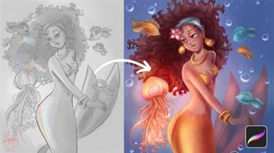 How to Draw a Mermaid in Procreate (join MerMay  in 2023!) Ea126ac256f9ce5e2af4fae8187262fc