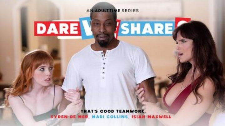 [DareWeShare.net / AdultTime.com] Isiah Maxwell, Madi Collins, Syren De Mer - That's Good Teamwork [2023-04-23, Threesome, Facial, BJ, Gonzo, Hardcore, All Sex, 1080p]