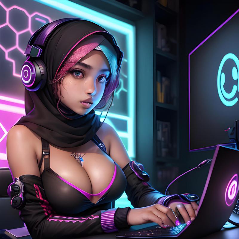 Fat Chooch - Busty Hijabi Gamer Girls 3D Porn Comic