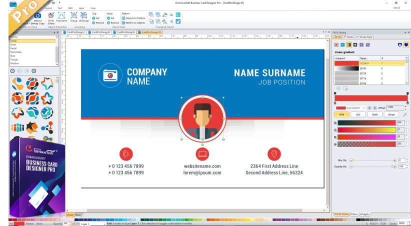 EximiousSoft Business Card Designer Pro 5.23