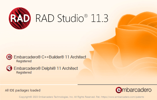 Embarcadero RAD Studio 11.3 Alexandria Architect Version 28.0.48361.3236