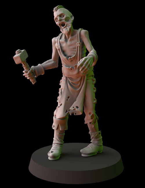 Fantasy Cult Miniatures � Zombie 10 3D Print Model