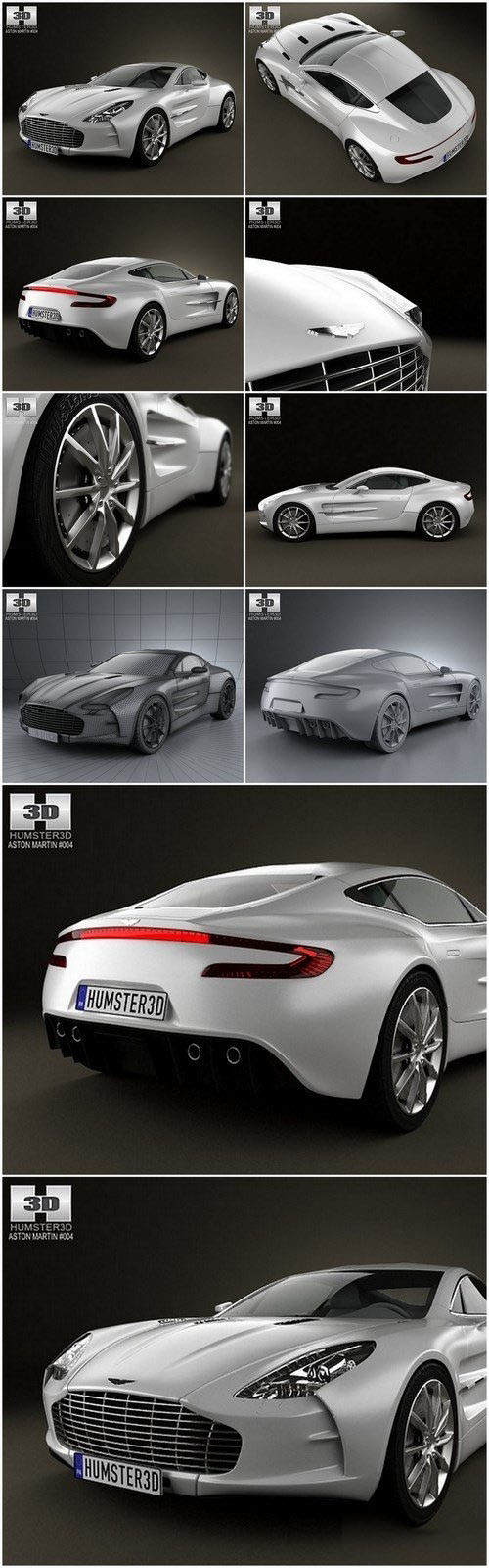 Aston Martin One-77 2010 - 3d model