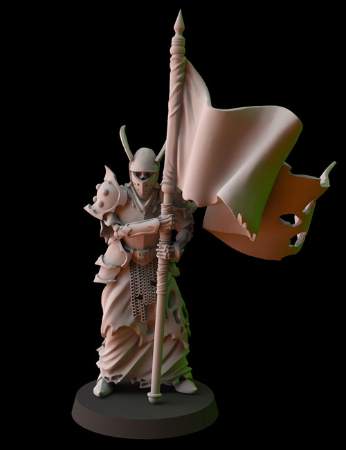 Fantasy Cult Miniatures � Cementery Phalanx Bannerman 3D Print Model