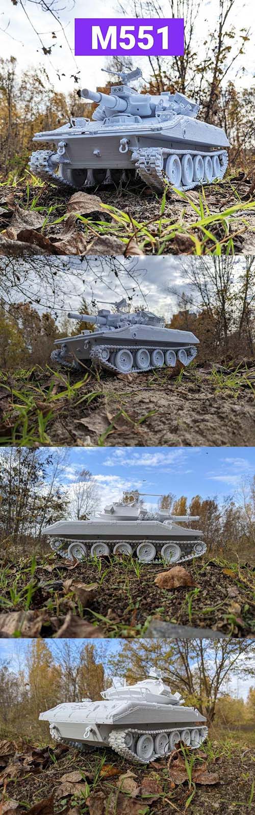 M551 Sheridan 3D Print Model