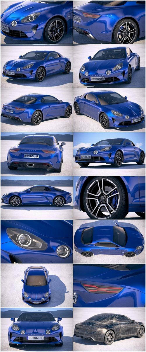 Renault Alpine A110 2018 - 3d model