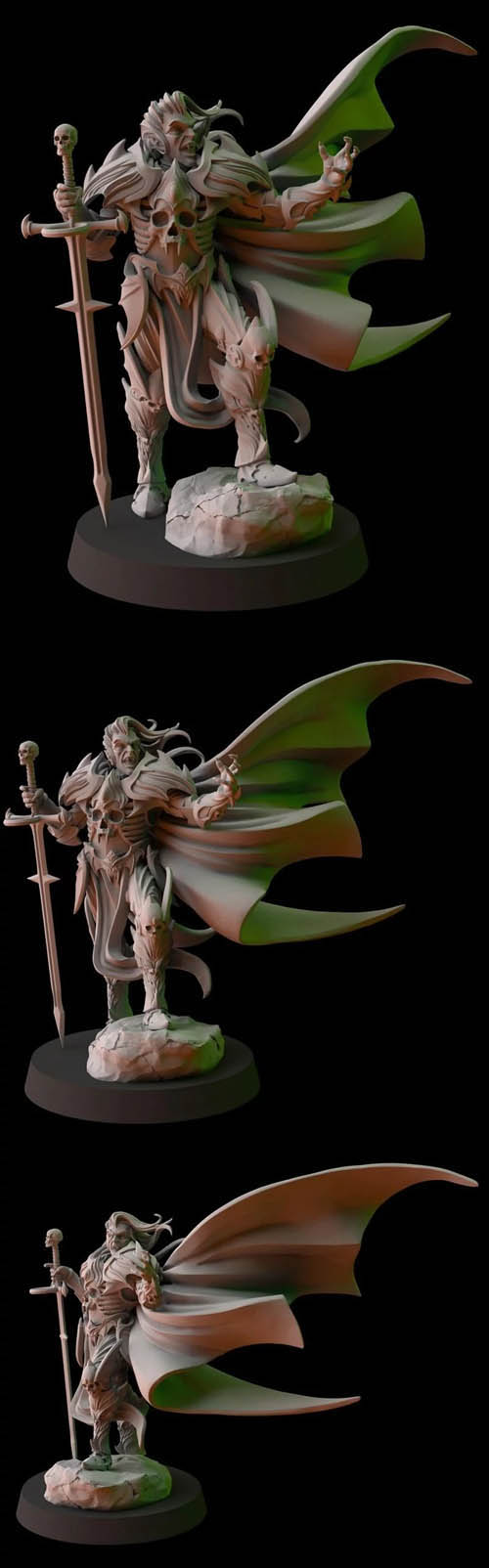 Fantasy Cult Miniatures  Vampire Undead Lord 3D Print Model