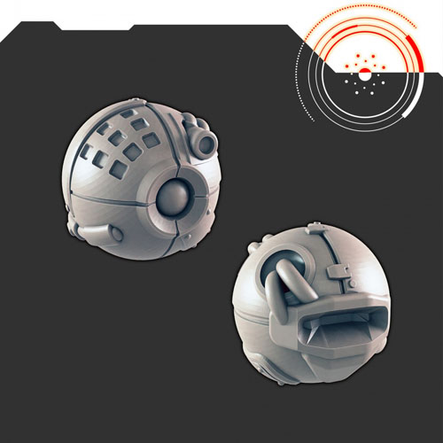 Sci-Fi Sentry Drone 3D Print Model
