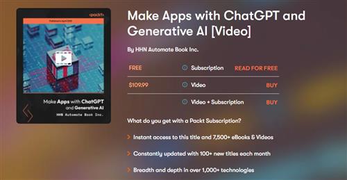 Packt Make Apps with ChatGPT and Generative AI