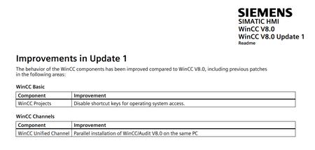 Siemens Simatic WinCC 8.0 Update 1 Win x64