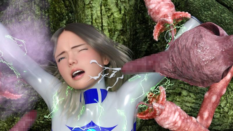 Tsumayoji - Blue ultrawoman vs Giant tree 3D Porn Comic