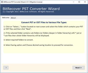 BitRecover PST Converter Wizard 14.3