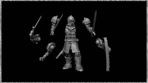 Keying For Modular 3D Printable Miniatures In Zbrush