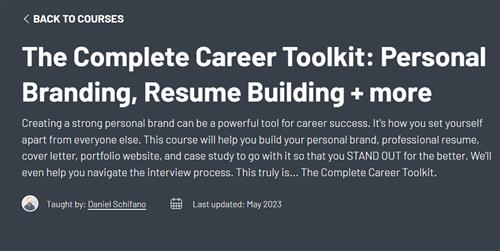 ZerotoMastery - The Complete Career Toolkit Personal Branding, Resume Building + more