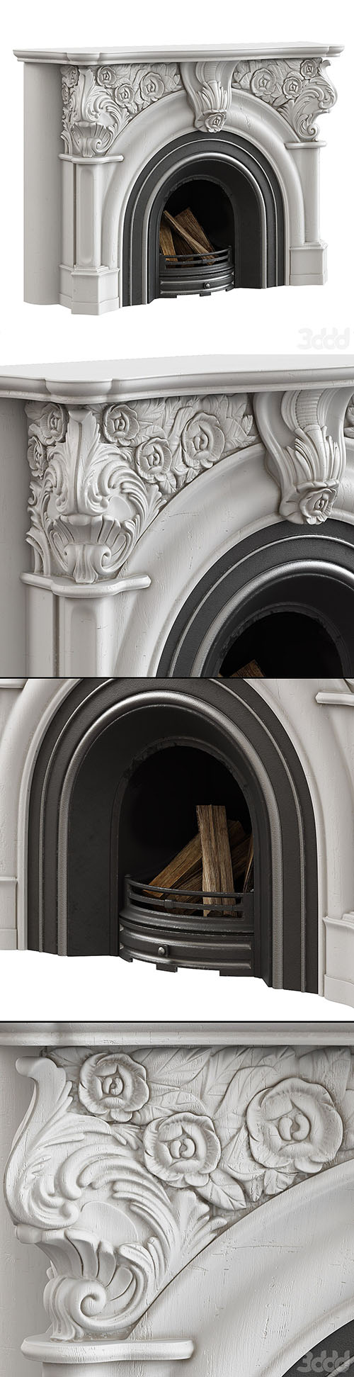 Victorian Fireplace - 3d model