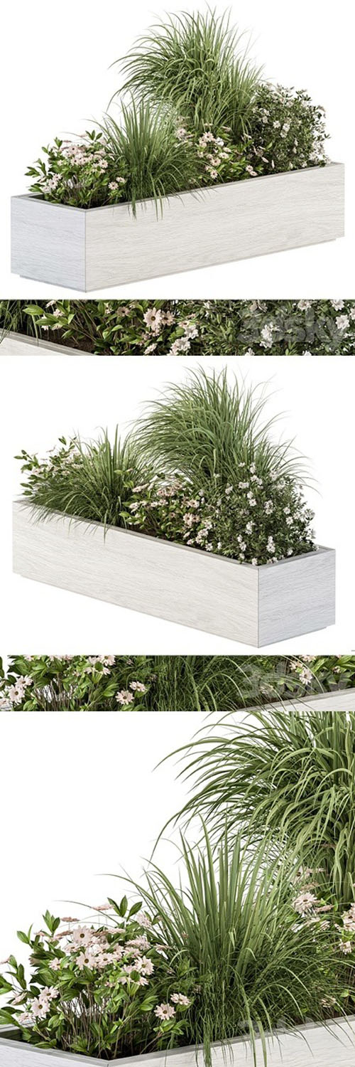 Outdoor Plant Set 290 � Plant Box - 3d model