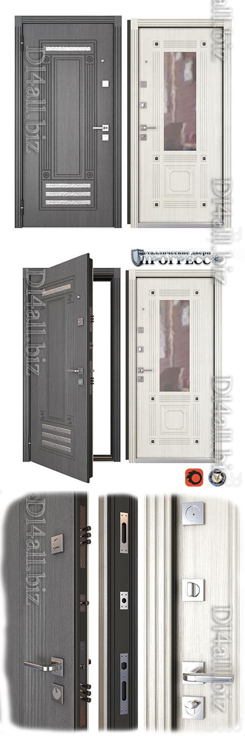 Entrance metal door Progress (Valencia) - 3d model
