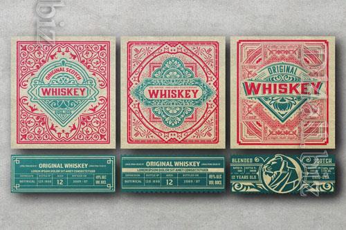 5 Vintage Labels for Packing design