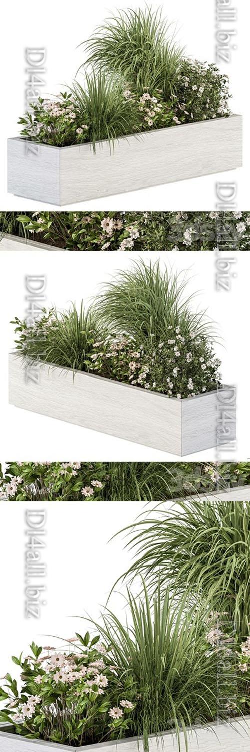 Outdoor Plant Set 290 – Plant Box - 3d model