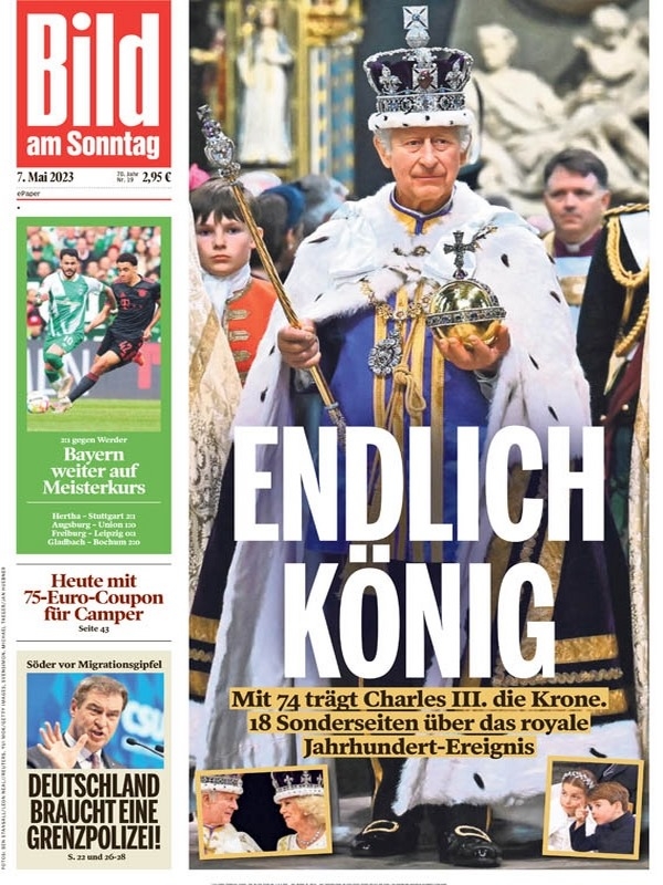 Bild am Sonntag vom 07. Mai 2023