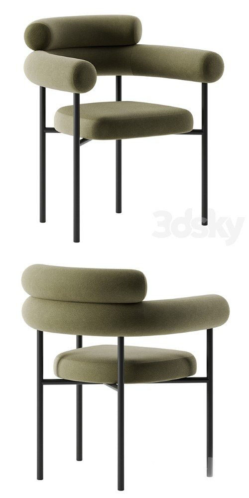 Portia Dining Chair by Nuevo - 3d model