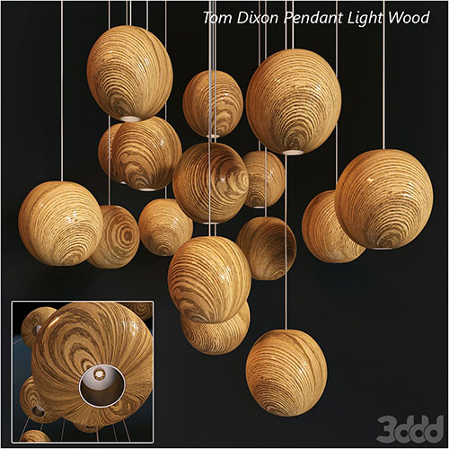 Tom Dixon Pendant Wood Light - 3d model