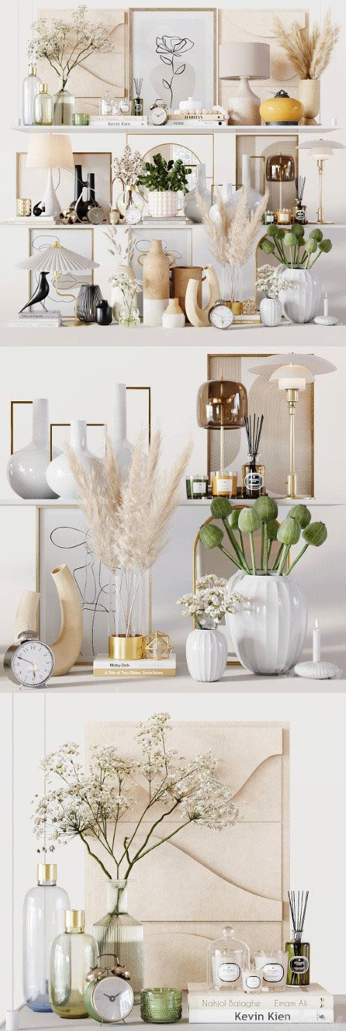 Decorative set 03 - 3d model