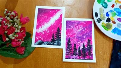 Easy Galaxy paintings with  Gouache Ed11053272085f8c6435c593f0787084