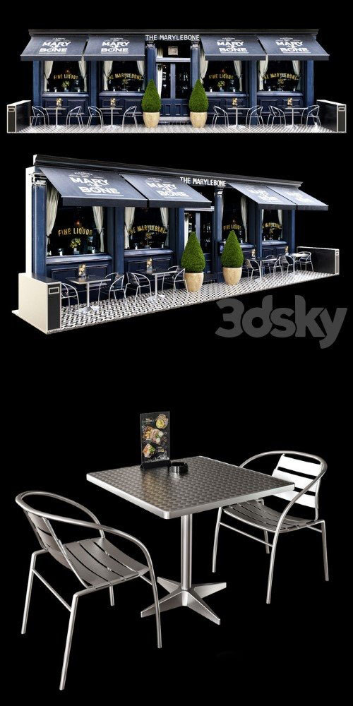 Summer Cafe 2 - 3d model