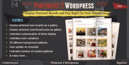 CodeCanyon - Pinterest to WordPress v1.1.2 - WordPress Pinterest Gallery Plugin - 5304915