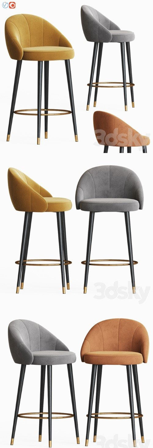 Deephouse Ferrara Barstool - 3d model