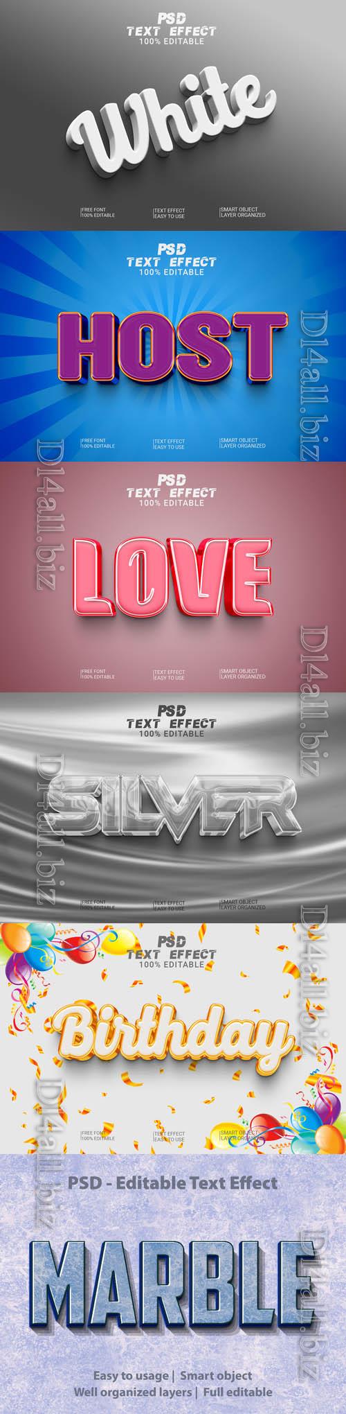 Psd style text effect editable set vol 441