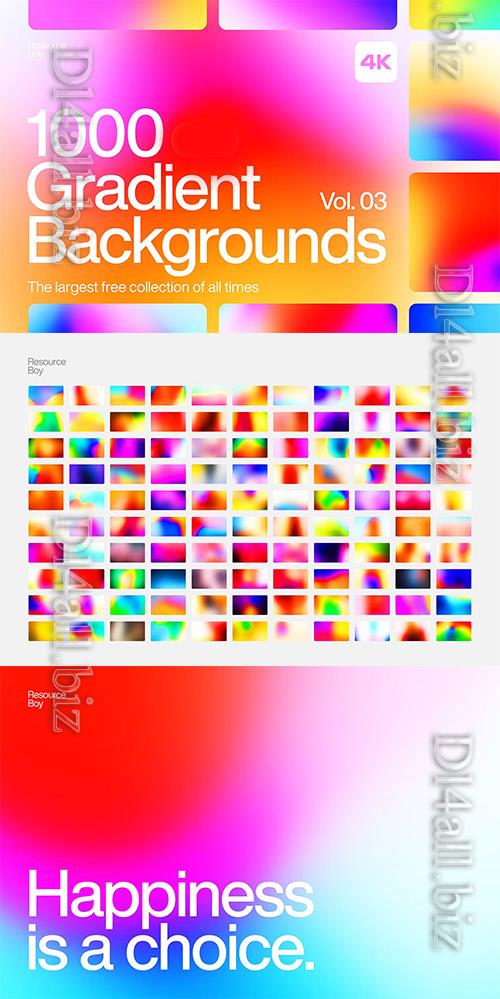 1000 Color Gradient Backgrounds