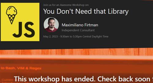 Frontend Master - You Don't Need that Library