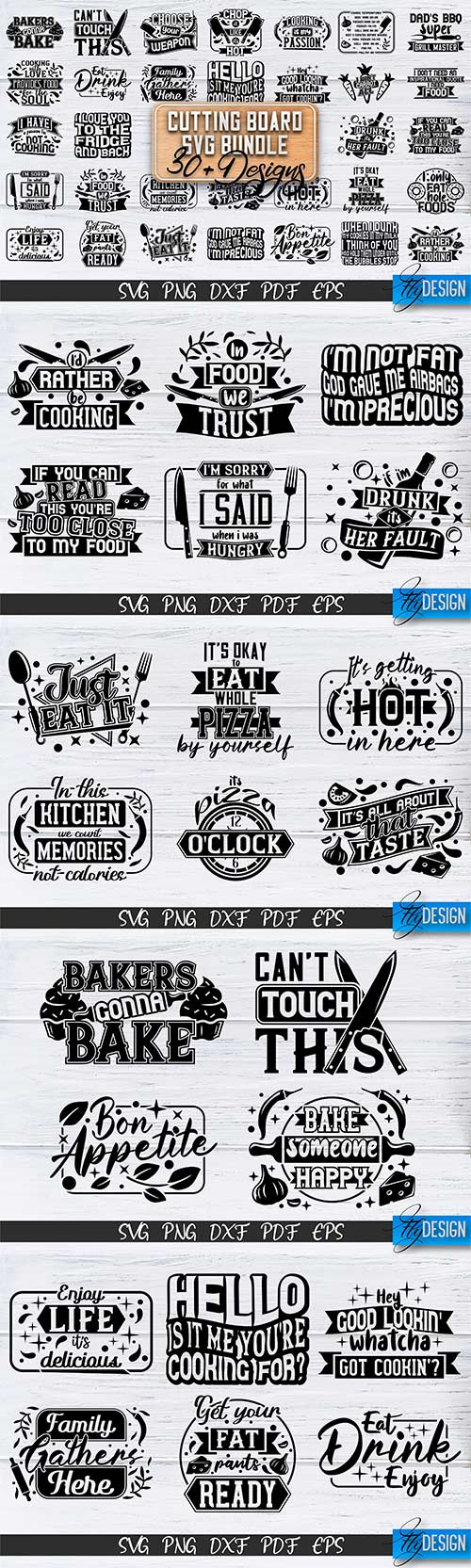 34 Bundle Funny Kitchen Design Quotes