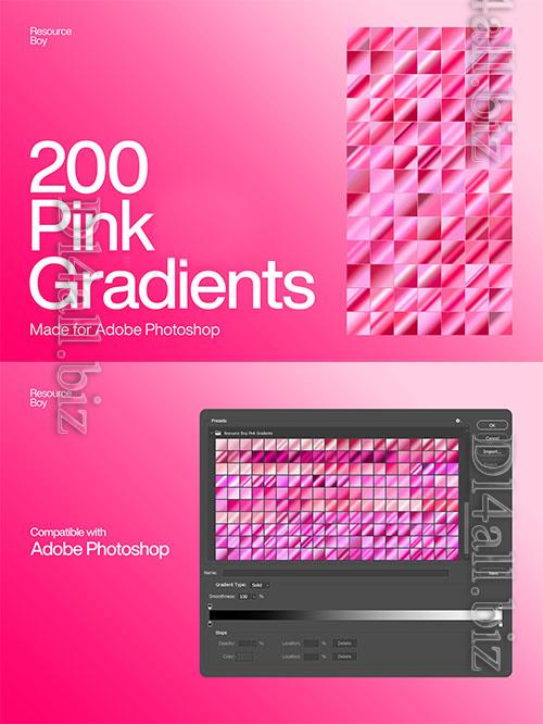 200 Pink Photoshop Gradients