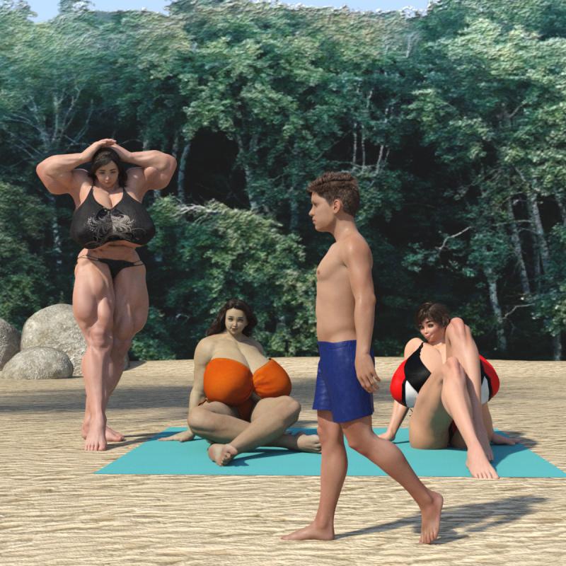 Megamism - Girls on the beach 3D Porn Comic